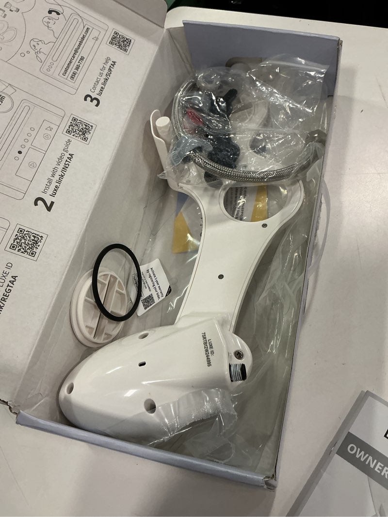 Condition photo showing As Is for LUXE Bidet NEO 120 - Single Nozzle, Self-Cleaning, Non-Electric Bidet Attachment for Toilet Seat, Adjustable Water Pressure, Rear Wash (White)