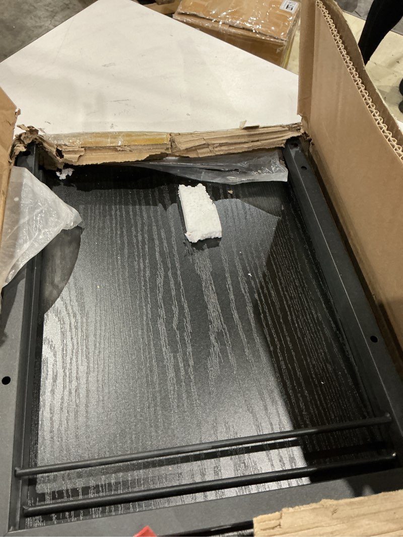 Condition photo showing Good Condition for eteli printer stand table for home office 3 tier small printer stand with storage drawer multi-functional printer desk shelf with wood board and metal frame for printer fax machine scanner, black