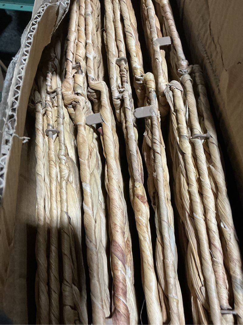 Condition photo showing Good Condition for Set of 4 Storage Baskets Wicker Cube Baskets Foldable Handwoven Water Hyacinth Laundry Organizer,10.5 * 10.5 inches Woven Baskets, Wicker Storage Basket, Water Hyacinth Storage Baskets (4)