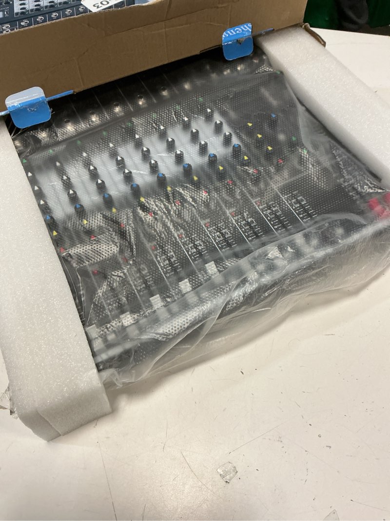 Condition photo showing Good Condition for depusheng dt8 professional mixer sound board console 8 channel desk system interface digital usb computer mp3 input 48v phantom power stereo dj studio fx steel chassis,black dt8 - 8 channel audio mixer