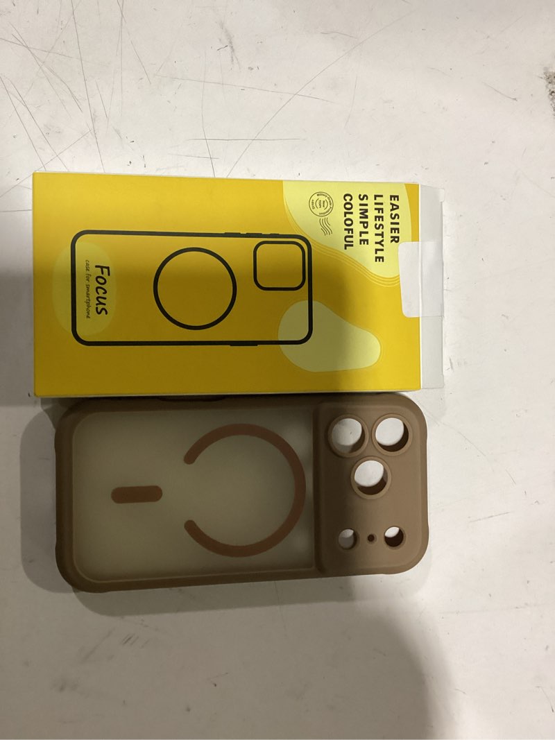 Condition photo showing Good Condition for Thomo Magnetic for iPhone 17 Pro Case, [Compatible with Magsafe] [Full Camera Protection] Translucent Matte Military Grade Shockproof with Anti-Fingerprint Phone Cover 2025, Brown Brown iPhone 17 Pro 6.3 inch