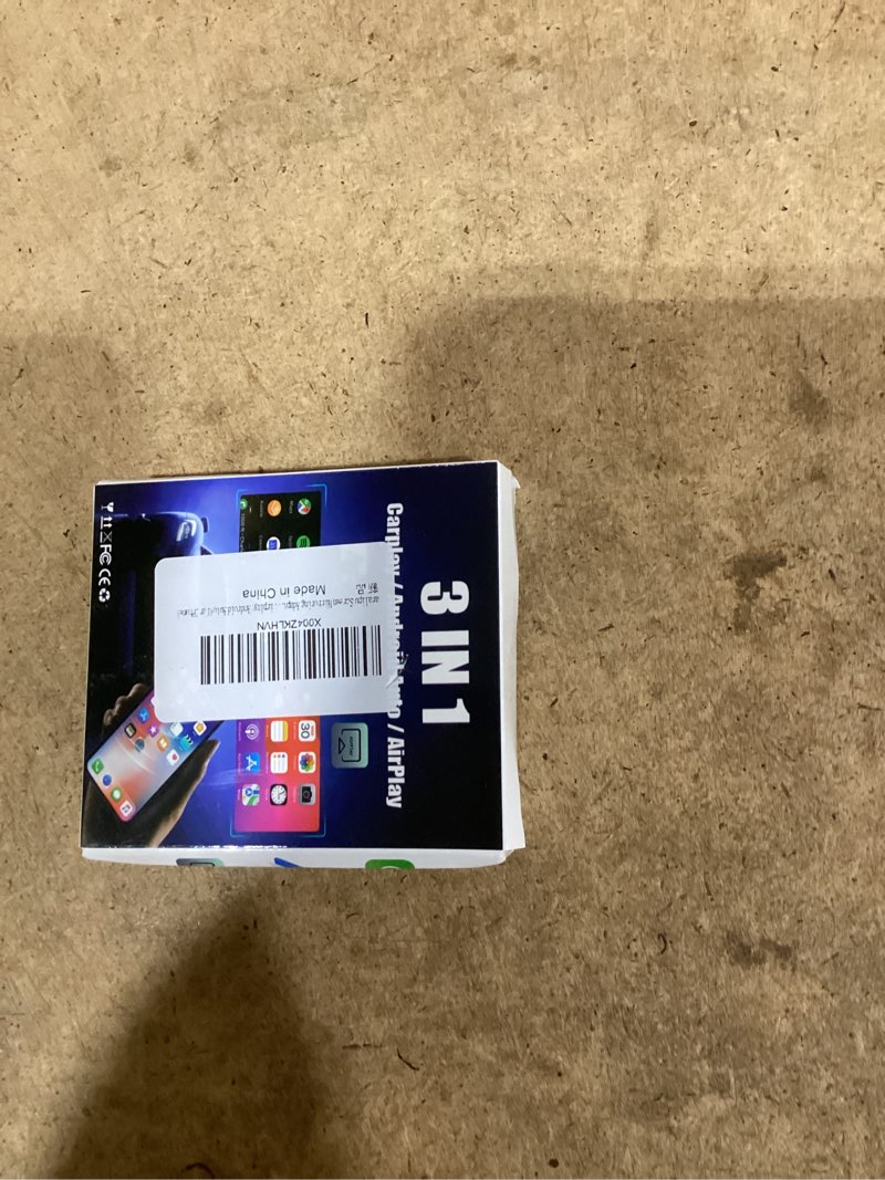 Condition photo showing New/Like New for wireless carplay adapter to play tv on car screen 3 in 1 usb a/c android auto bluetooth video box screen mirror ios phone wired to wireless screen mirroring car play accessories for iphone