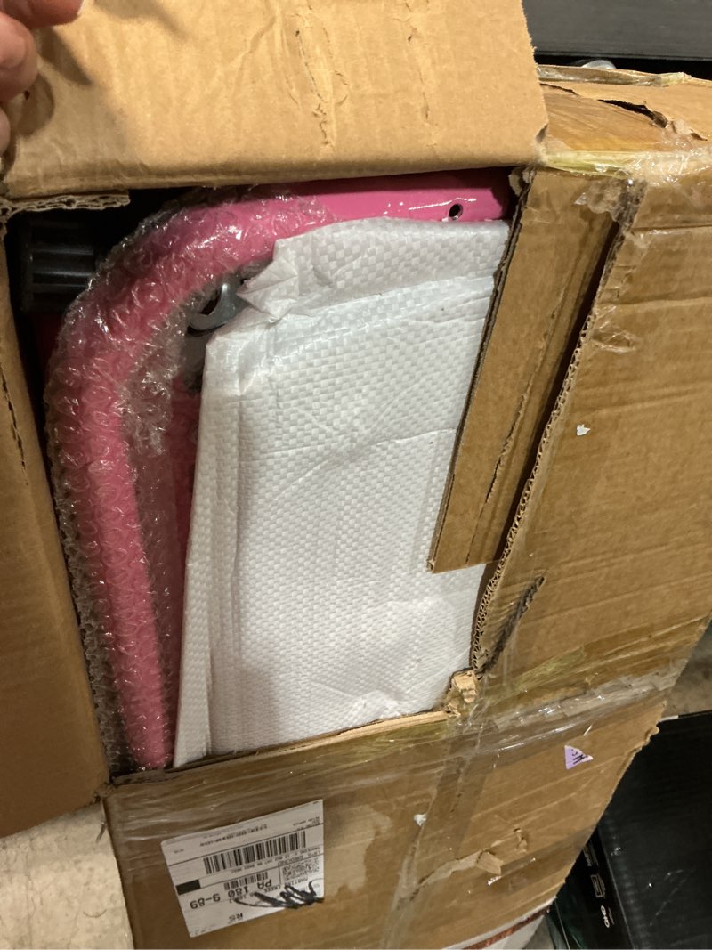 Condition photo showing As Is for MARFULA Foldable Gymnastic Bar for Kids Ages 3-12, 9 Height Levels, 200 lbs Weight Capacity, 5 Ft Length Gymnastic Kip Bar with Mat, Gymnastic Equipment for Home and Gym Center Indoor Outdoor Use Kip Bar With Mat Pink (Bar With Mat)