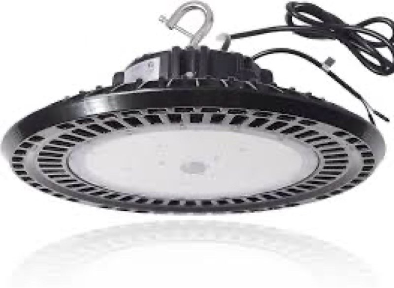 UFO LED High Bay Light 200W 5000K High Bay Led Shop Lights 1-10V Dimmable US Plug&Hook 36000LM ETL L