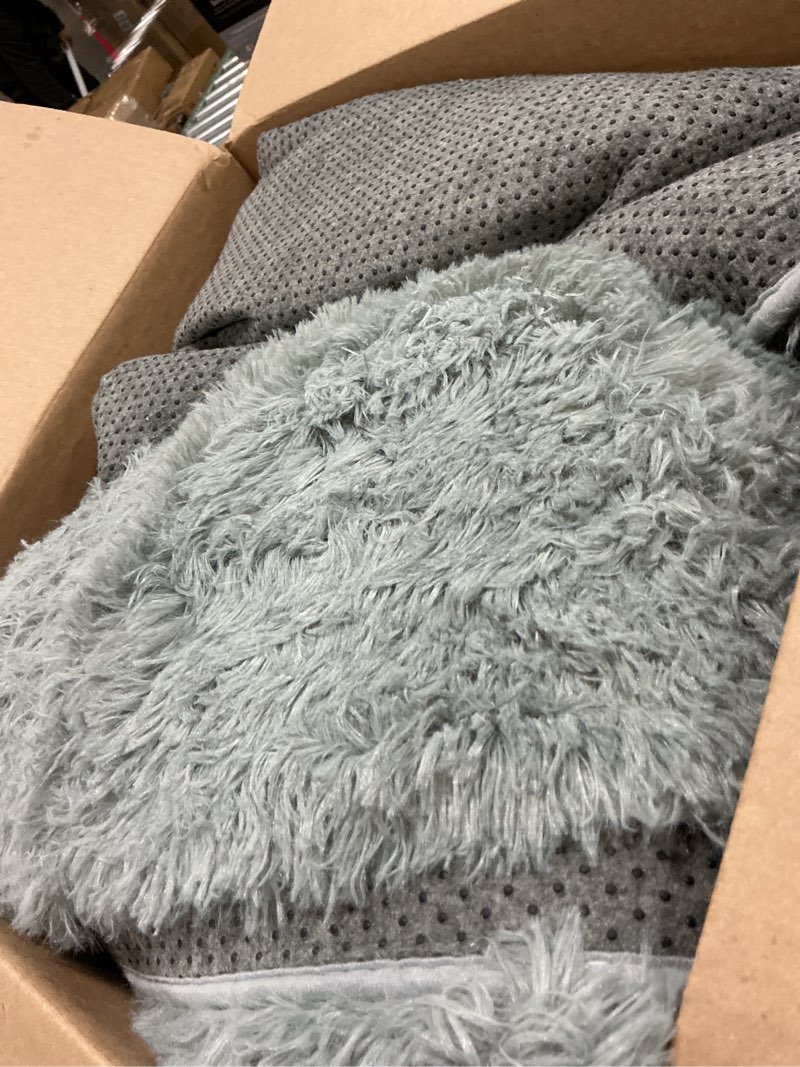 Condition photo showing Good Condition for 8x10 Area Rugs Living Room,Gray Large Plush Fluffy Bedroom Carpet,Non-Slip Upgraded Indoor Thick Soft Rug,Modern Plush Carpet Suitable for Kids Home Decor Aesthetics Dorm. Grey 8' x 10' (Rectangular)
