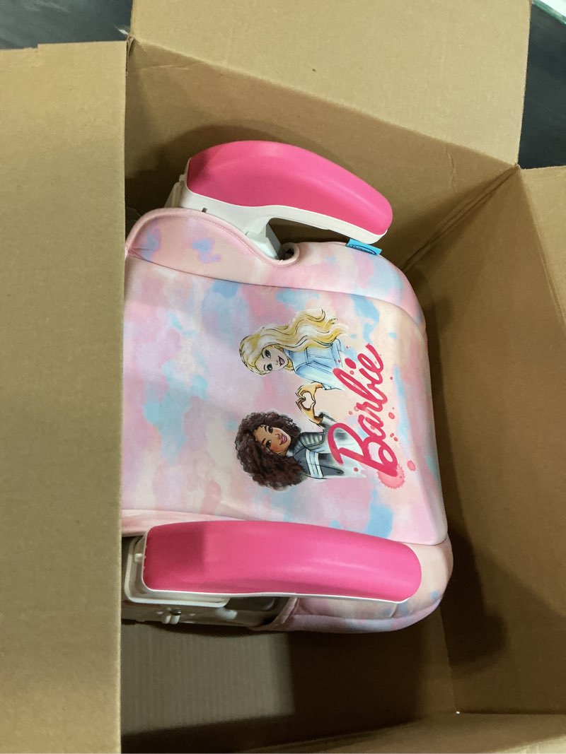 Condition photo showing Good Condition for graco turbobooster 2.0 backless booster car seat, barbie paint, travel booster seat for children ages 4-10, weight 40-100 pounds and height up to 57 inches