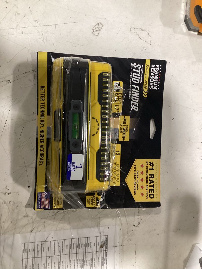 Condition photo showing As Is for franklin sensors x2100 1.7-in scan depth electric/metal/wood finder
