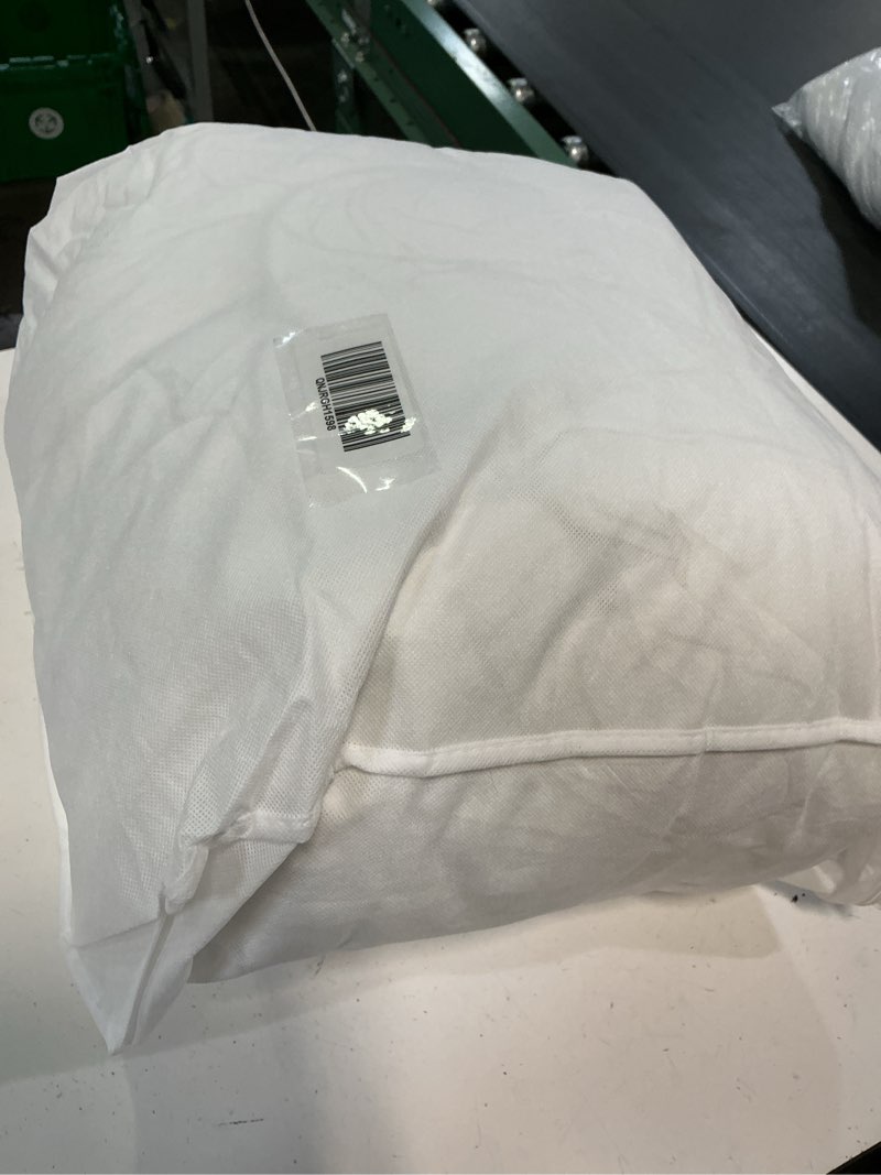 Condition photo showing As Is for lightweight premium down alternative comforter, king/cal king, white