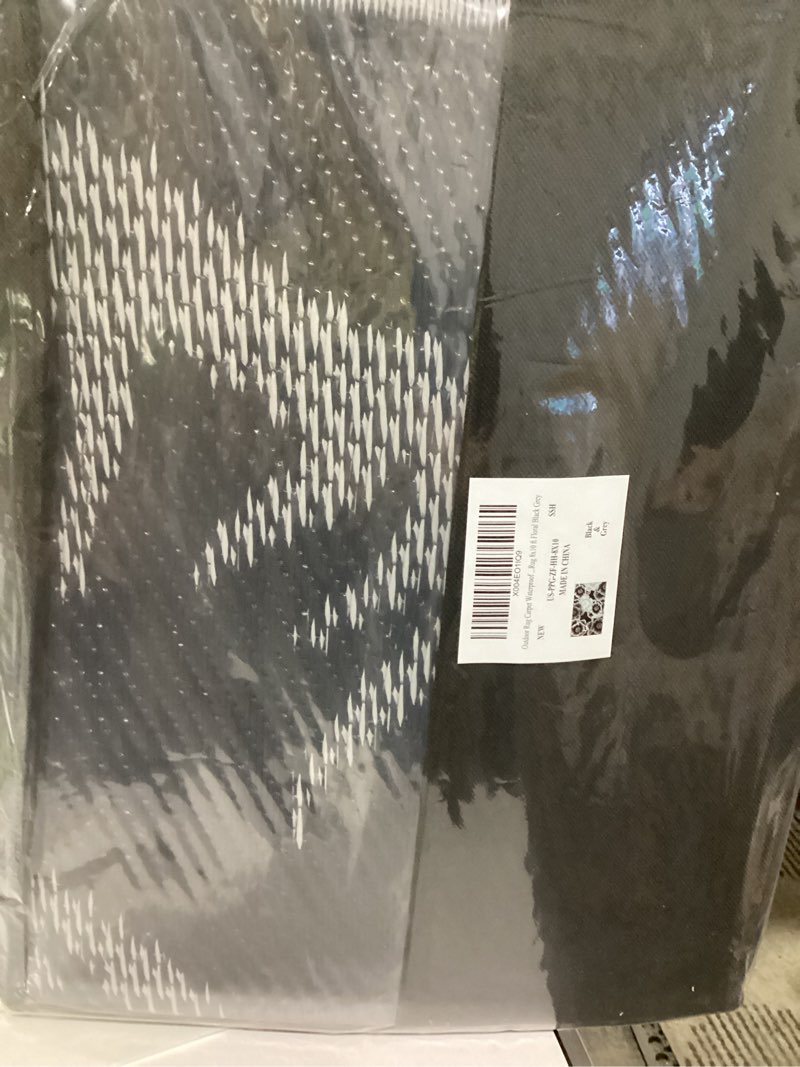 Condition photo showing As Is for MontVoo Outdoor Rug 8x10 ft Waterproof Patio Rug-Outdoor Carpet Mat Reversible Plastic Straw Outside Outdoor Rug for RV Camping Picnic Beach Balcony Backyard Pool Deck Porch Farmhouse Floral Black Black&grey 8' x 10' (Rectangular)