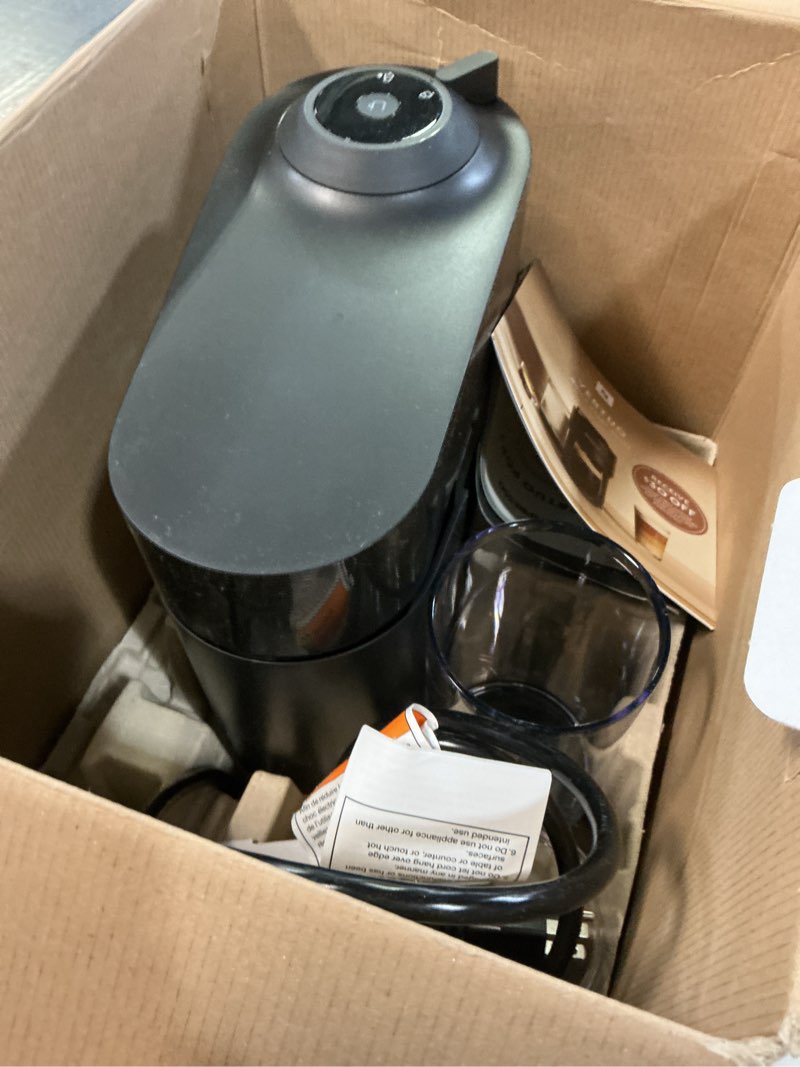 Condition photo showing As Is for Nespresso Vertuo Pop+ Coffee and Espresso Machine by De'Longhi with Aeroccino Milk Frother, Liquorice Black