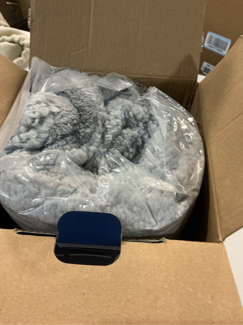 Condition photo showing New/Like New for Bedsure Gentlesoft Sherpa Fleece Blanket Twin Size for Bed - Fluffy & Cozy Cable Jacquard Tufted for Women Gift, Thick and Warm Christmas Blanket for Winter, Grey, 60x80 Inches 01 - Grey Twin (60" x 80")