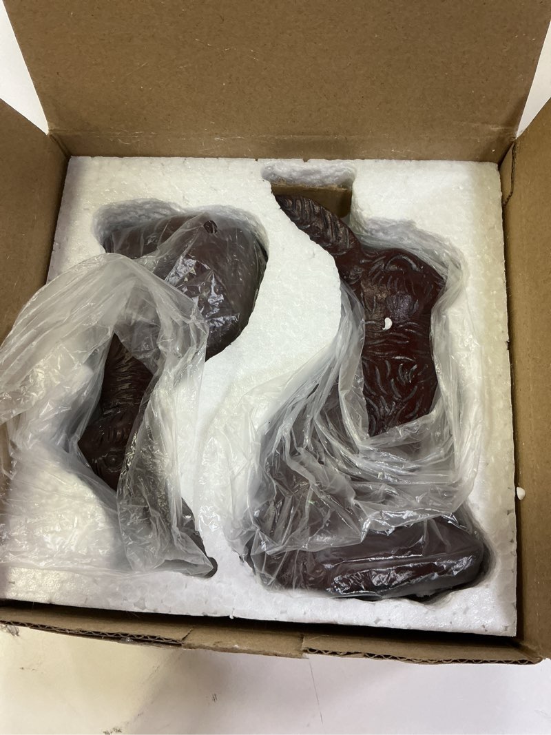 Condition photo showing Good Condition for Thyle Chocolate Resin Bunny Statues Set of 2, Easter Brown Bunny Figurine Home Decoration Modern Art