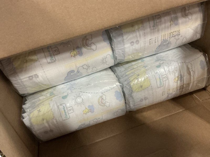 Condition photo showing Good Condition for pampers swaddlers diapers, size 3 (13-26 lbs), 136 count, absorbent, keeps baby dry and comfortable, skin safe disposable baby diaper (packaging may vary) size 3 136