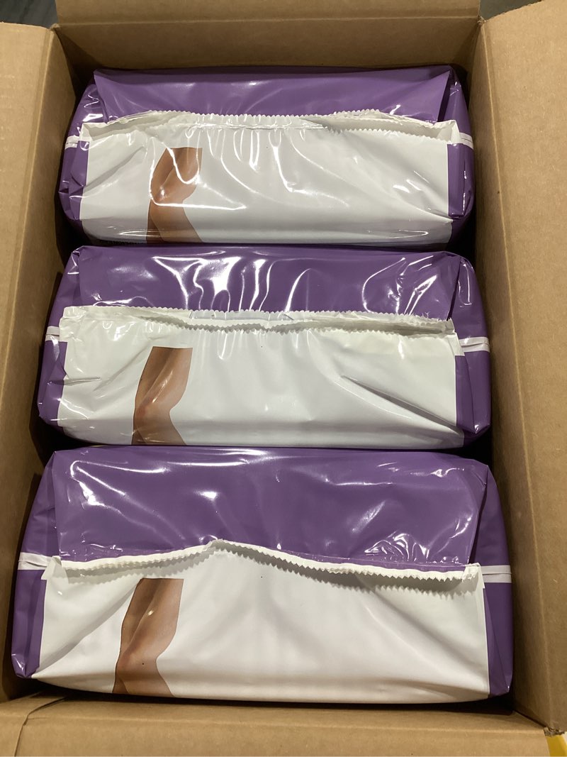 Condition photo showing As Is for Amazon Basics Incontinence Underwear for Women, Protective, Disposable, Postpartum, Maximum Absorbency, Small, Lavender, 72 Count (3 Packs of 24) Small 72.0