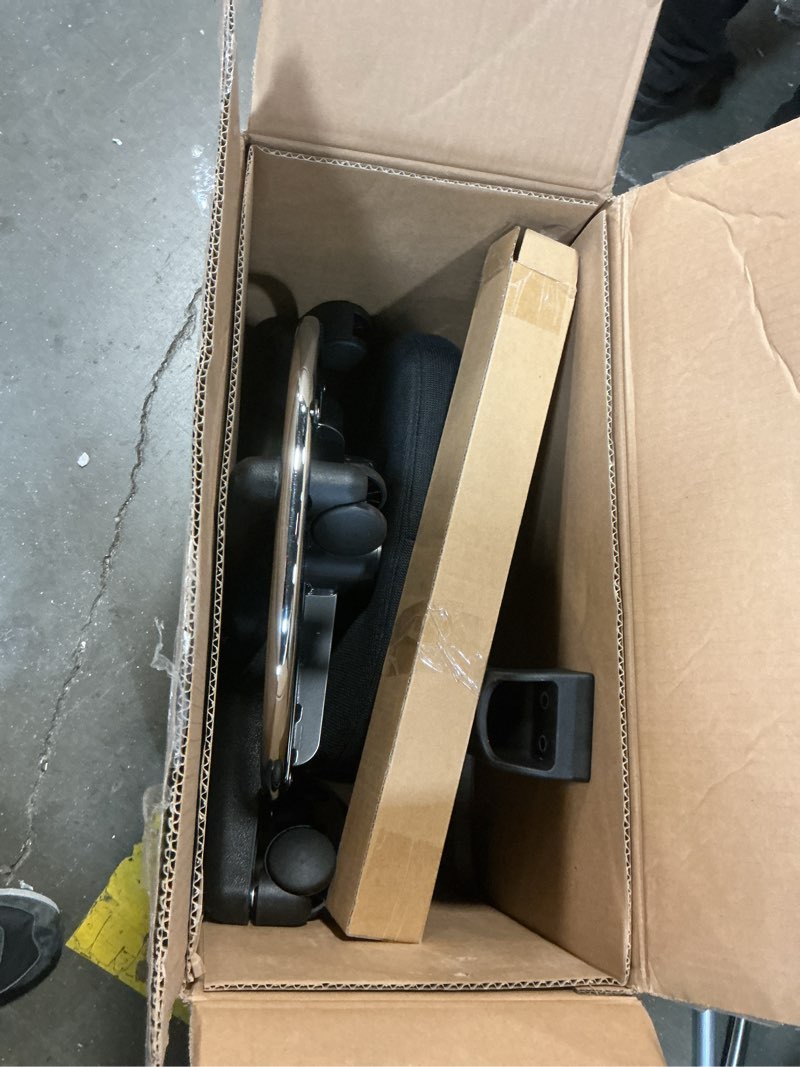 Condition photo showing As Is for Amazon Basics Mid-Back Mesh Office Drafting Chair Stool with Adjustable Footrest, Black