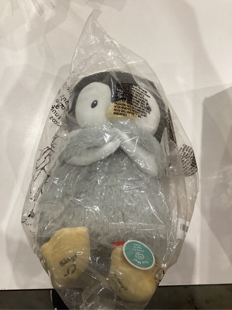 Condition photo showing As Is for GUND Baby Animated Kissy The Penguin Plush, Singing Stuffed Animal Baby Toy for Ages 0 and Up, Black/White/Grey, 12"