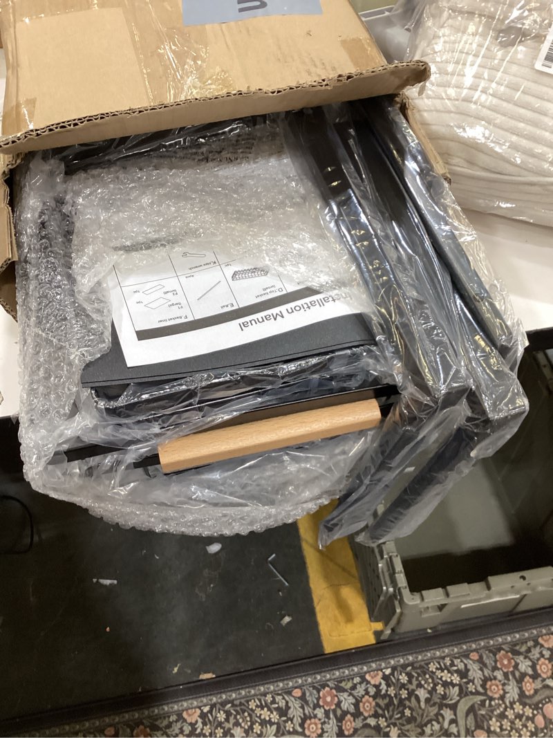 Condition photo showing Good Condition for Kitstorack Under Sink Organizer, 2 Tier Under the Sink Storage, Slide out Pull out Cabinet Organizer Shelf, Metal Sliding Drawer for Kitchen Bathroom Pantry Closet Organization Rack, Black, 2 Pack Black 2 Pack