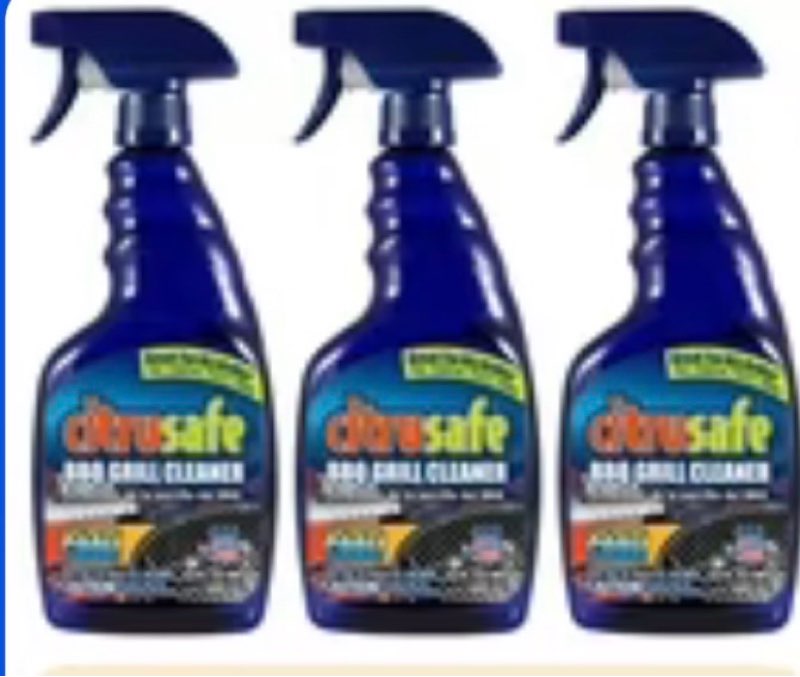 citrusafe grill cleaning spray - bbq grid and grill grate cleanser (23oz) (four pack)
