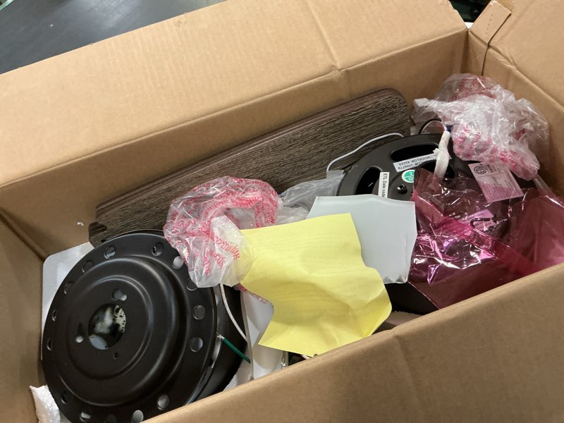 Condition photo showing As Is for harbor breeze monroem bronze 32-in indoor ceiling fan (3-blade)
