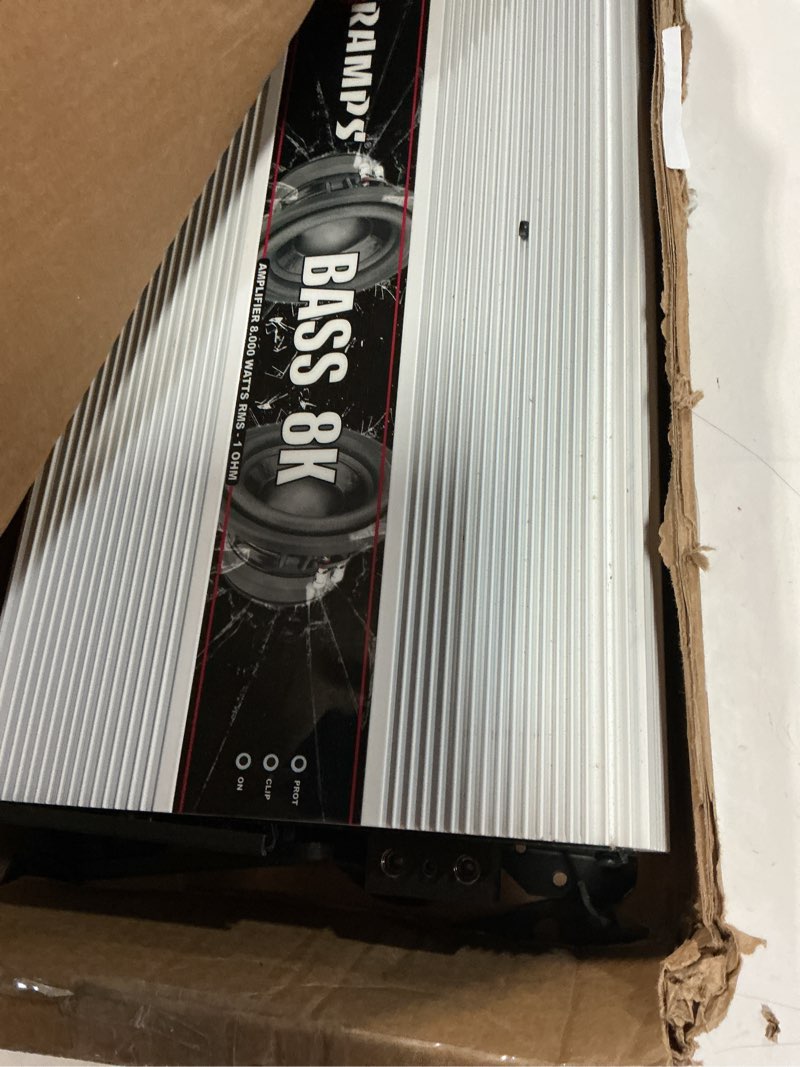Condition photo showing As Is for Taramps Bass 8k 1 Ohm Monoblock Amplifier 8000 Watts Rms 1 Channel Powerful Full Range Great for Sub/Bass RCA Input Subsonic Filter, Car Audio Class D