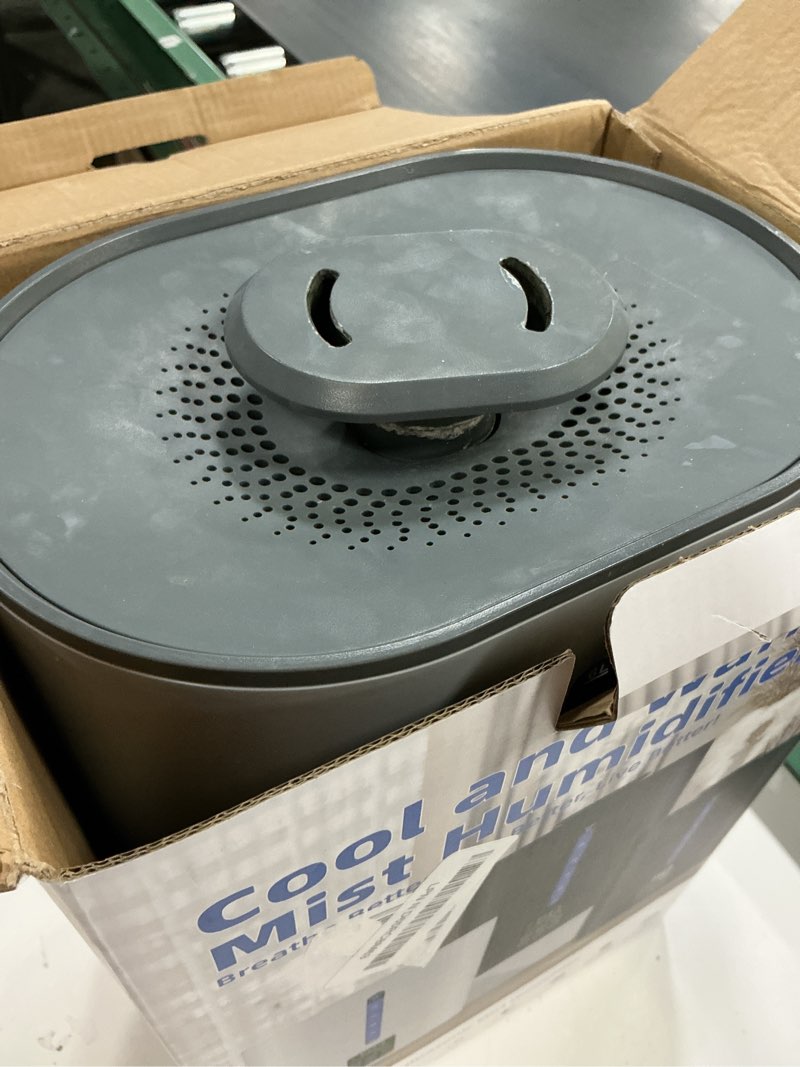 Condition photo showing As Is for 6l humidifiers for bedroom large room home, cool and warm humidifiers for baby and plants mist top fill desk humidifiers essential oil diffuser, quiet with adjustable mist,360°nozzle-grey 6l b-grey
