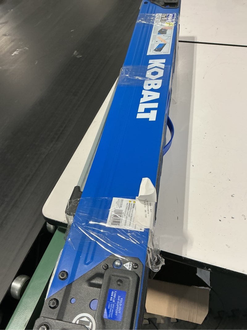 Condition photo showing New/Like New for kobalt 43-in w x 30-in h steel saw horse (1100-lb capacity)