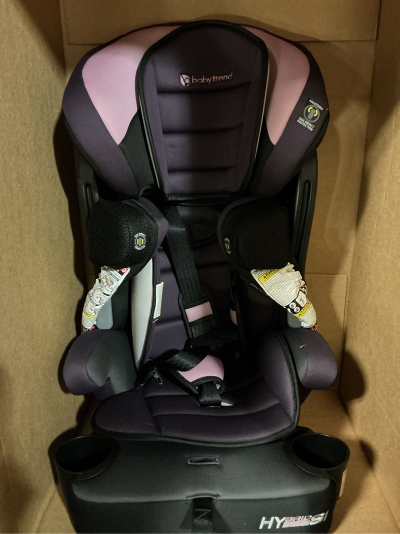 Condition photo showing As Is for Baby Trend Hybrid SI 3-in-1 Combination Booster Car Seat with Side Impact Protection, Dash Orchid Hybrid SI Dash Orchid