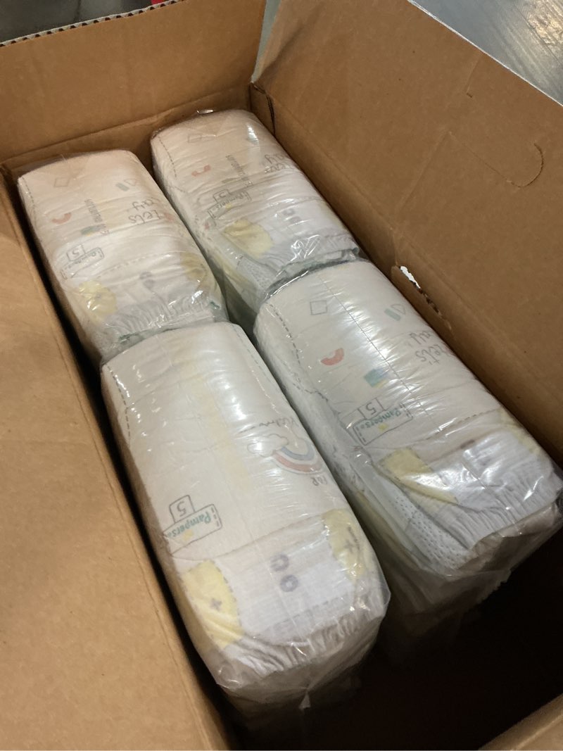 Condition photo showing New/Like New for pampers baby diapers - swaddlers - size 5, 104 count, ultra absorbent disposable infant diaper size 5 104