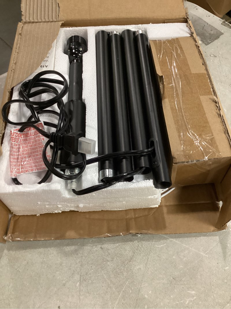 Condition photo showing Good Condition for ?upgraded? dimmable floor lamp for living room,1000 lumens bulb included, modern floor lamps simple design with linen shade, tall standing lamp for bedroom office dining room, black pole lamp matte black-beige linen shade
