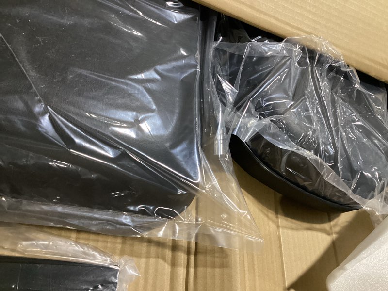 Condition photo showing Good Condition for possibly incomplete nokins golf cart rear seat kit, back flip seat for club car precedent/tempo/onward 2004-up, 1.25-inch square steel frame, integrated seat belt mounts, uv-resistant, high-density foam padding(black)