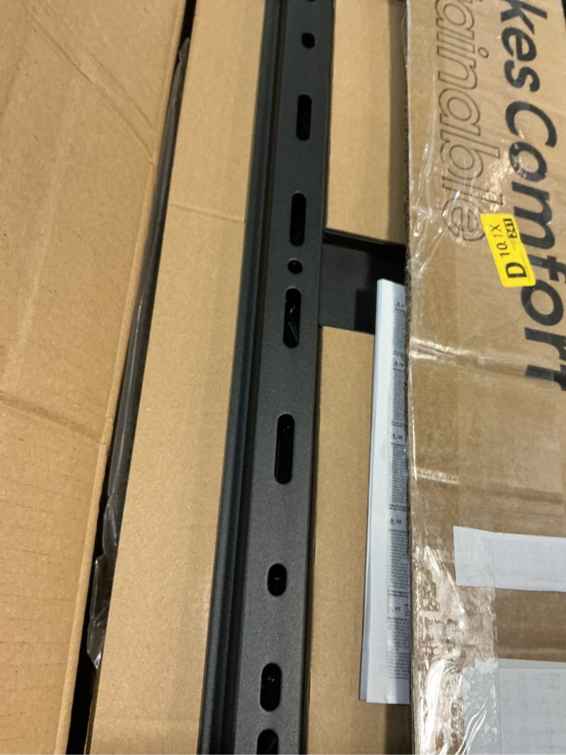 Condition photo showing New/Like New for Ultra Slim Floor TV Stand for 37–86 Inch TVs, Modern Curved Base with Shelf, Adjustable Height & Tilt, Space-Saving Design with Cable Management, Fits VESA 600x400mm, White