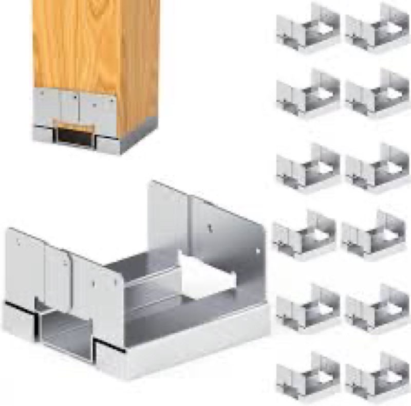 Yantuo 12 PCS 6x6 Post Anchor Base Adjustable Wood Post Brackets, Metal Post Base Holder for Concret