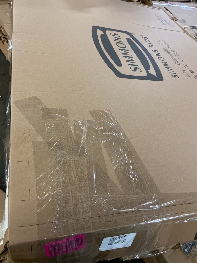 Condition photo showing Good Condition for simmons kids slumbertime emma 4-in-1 convertible baby crib n more - greenguard gold certified, bianca white crib bianca white(incomplete)