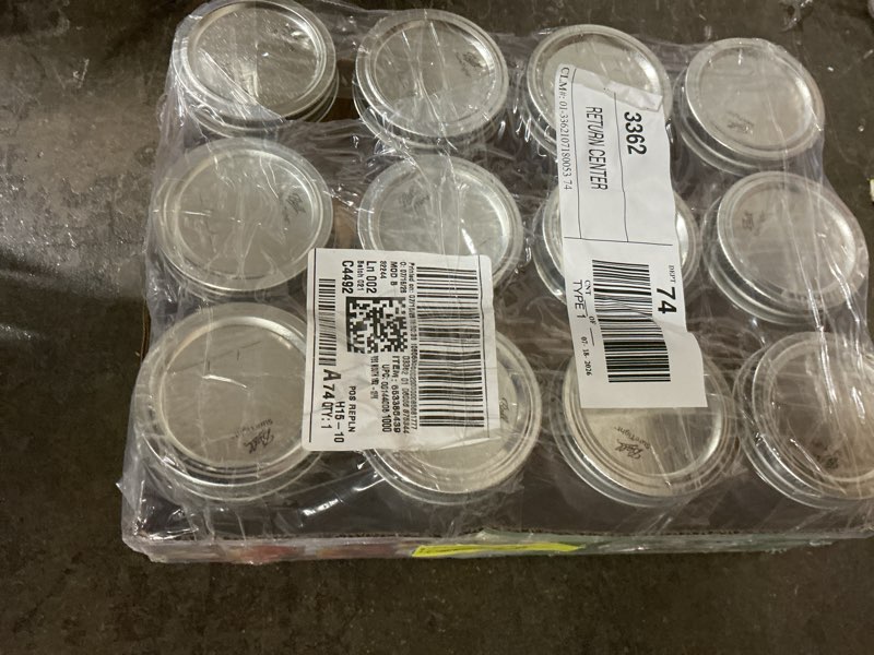 Condition photo showing As Is for ball regular mouth 16oz pint mason jars with lids & bands, 12 count