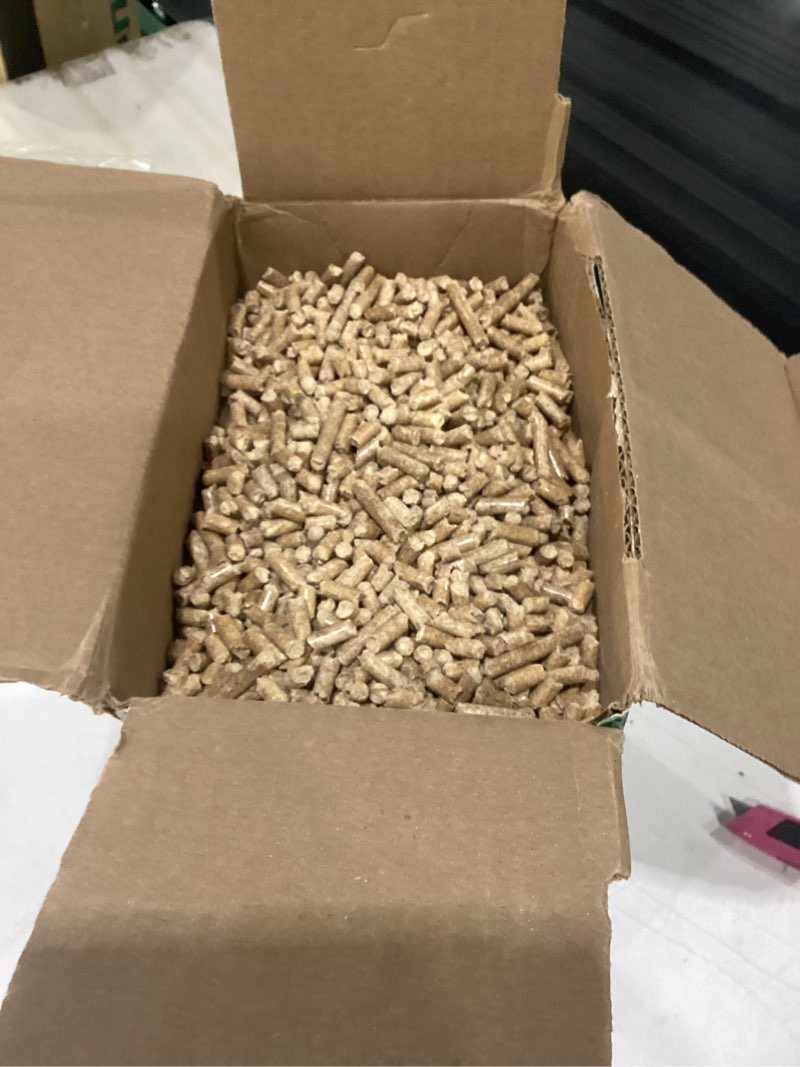 Condition photo showing As Is for small pet select pine pellet bedding 20lb, litter pellets for rabbit, guinea pig, hamster, bunny and other small animals, made in usa, 20lb 20 pound (pack of 1)