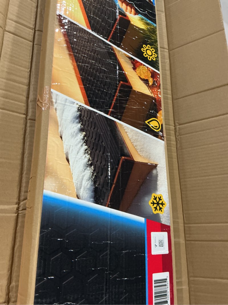 Condition photo showing Good Condition for rubber stair treads outdoor 48"x10" 4-pack - heavy-duty outdoor stair treads non-slip weather resistant - exterior rubber mats for wooden steps - anti slip step covers by thunder grip black 48” x 10” x 4p