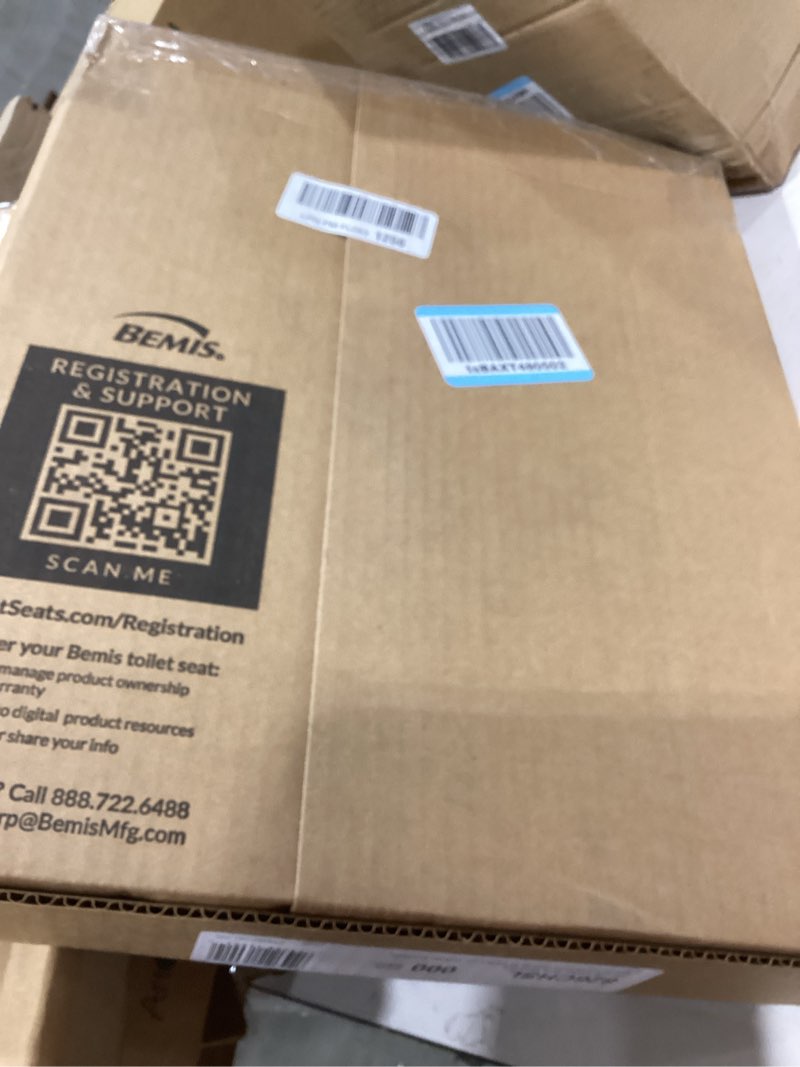 Condition photo showing Good Condition for mayfair bennett toilet seat with chrome hinges, slow close wood seat, secure metal hinges, easy install, made in usa, round, white round chrome