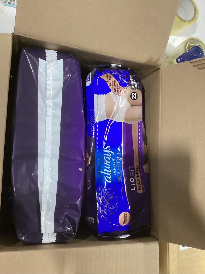 Condition photo showing Good Condition for TENA Sensitive Care Overnight Incontinence Underwear for Women, Bladder Control and Postpartum, XXL, 48 Count (Waist size 47in-66in) 2X-Large 48