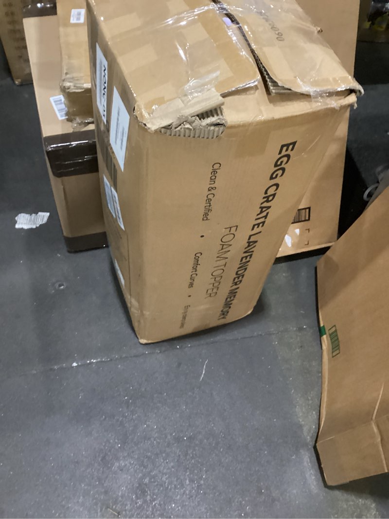 4 Inch Egg Crate Queen Memory Foam Mattress Topper, Cooling Gel Infused Foam Mattress Topper for Pre