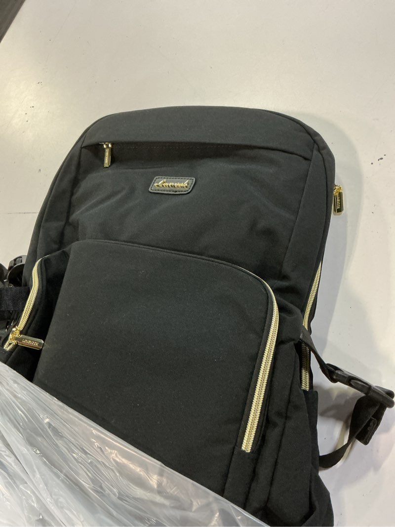 Condition photo showing Good Condition for lovevook laptop backpack for women with pouch pocket for large capacity cup,18 inch laptop computer bag travel backpack purse,waterproof work business backpack college teacher bags,black 18 inch black
