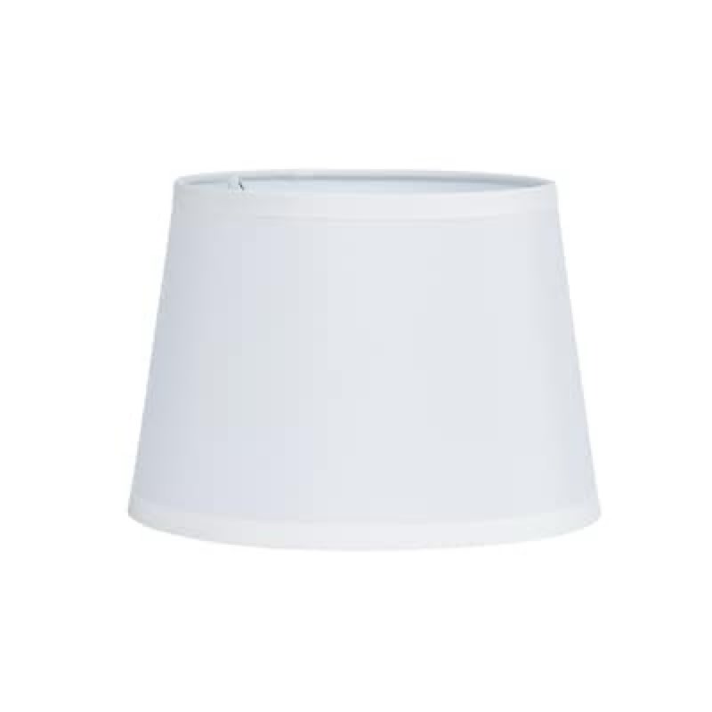 allen + roth 7-in x 10-in white fabric drum lamp shade