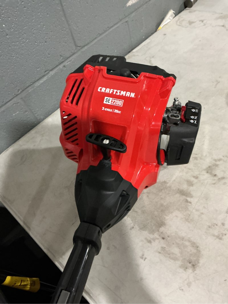Condition photo showing As Is for craftsman se2200 7.5-in handheld attachment capable gas lawn edger