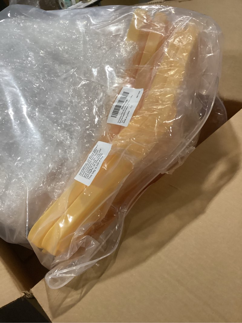 Condition photo showing Good Condition for Sunnyray 4 Pcs Rice Storage Container 22 lb Airtight Flour Container with Wheels Measuring Cup Clear Pet Dog Cat Birds Food Bin Grain Cereal Organizer Box for Dry Baking Supplies(Yellow Lid) Yellow Lid 22 lb