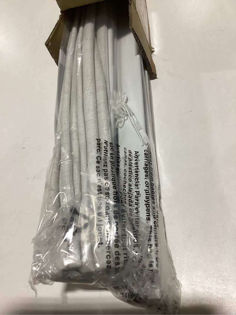 Condition photo showing As Is for LazBlinds No Tools No Drill Cordless Roman Shades for Windows, Blackout Thermal Insulated UV Blocking Window Blinds, Room Darkening Fabric Blinds for Indoor Windows, 29'' W x 48'' H, Off White Blackout - Off White 29" W x 48" H