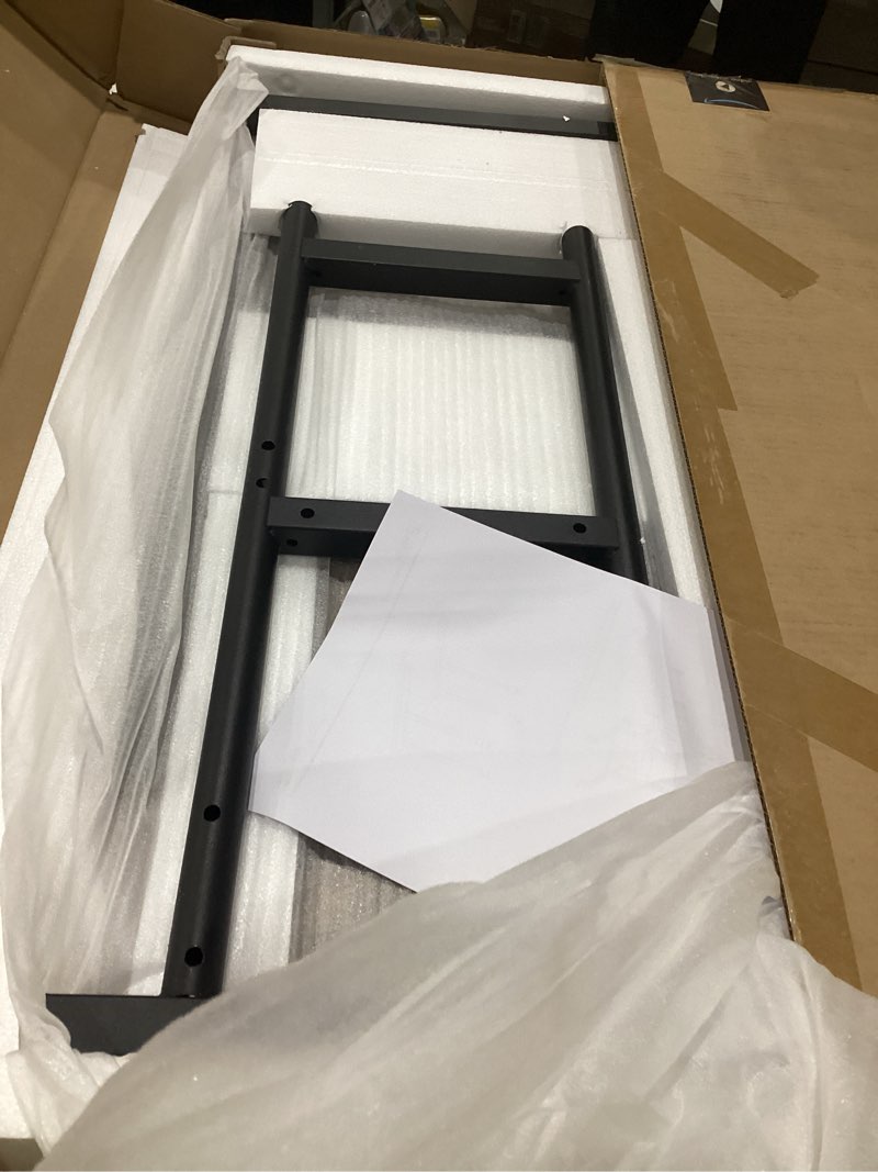Condition photo showing As Is for adjustable bedside table, adjustable height side table, rolling desk for bed, over bed, c desk, mobile end tray with wheels, slide under couch, bedroom dinner/laptop/snack stand, 37 x 32 x 16 inch