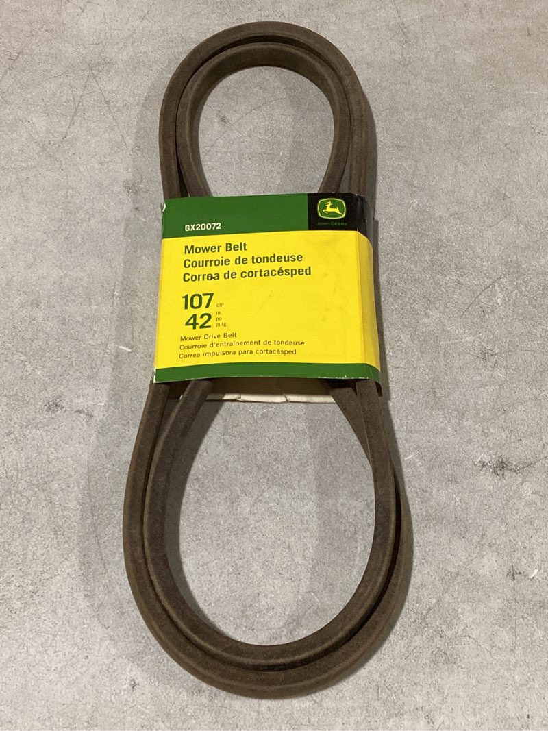 Condition photo showing New/Like New for john deere oem flat belt mower deck l 100 130 1742 d 100 110 120 130 x 110 125 145 la 105 gx20072