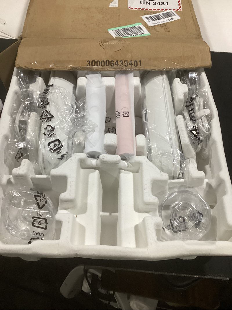 Condition photo showing As Is for philips sonicare diamondclean 9000 electric toothbrush - sonic toothbrush with app, pressure sensor, 12 brushing settings, replacement reminder, charging travel case, white & pink, 2-pack, hx9912/72 rose and white 1 count (pack of 2)