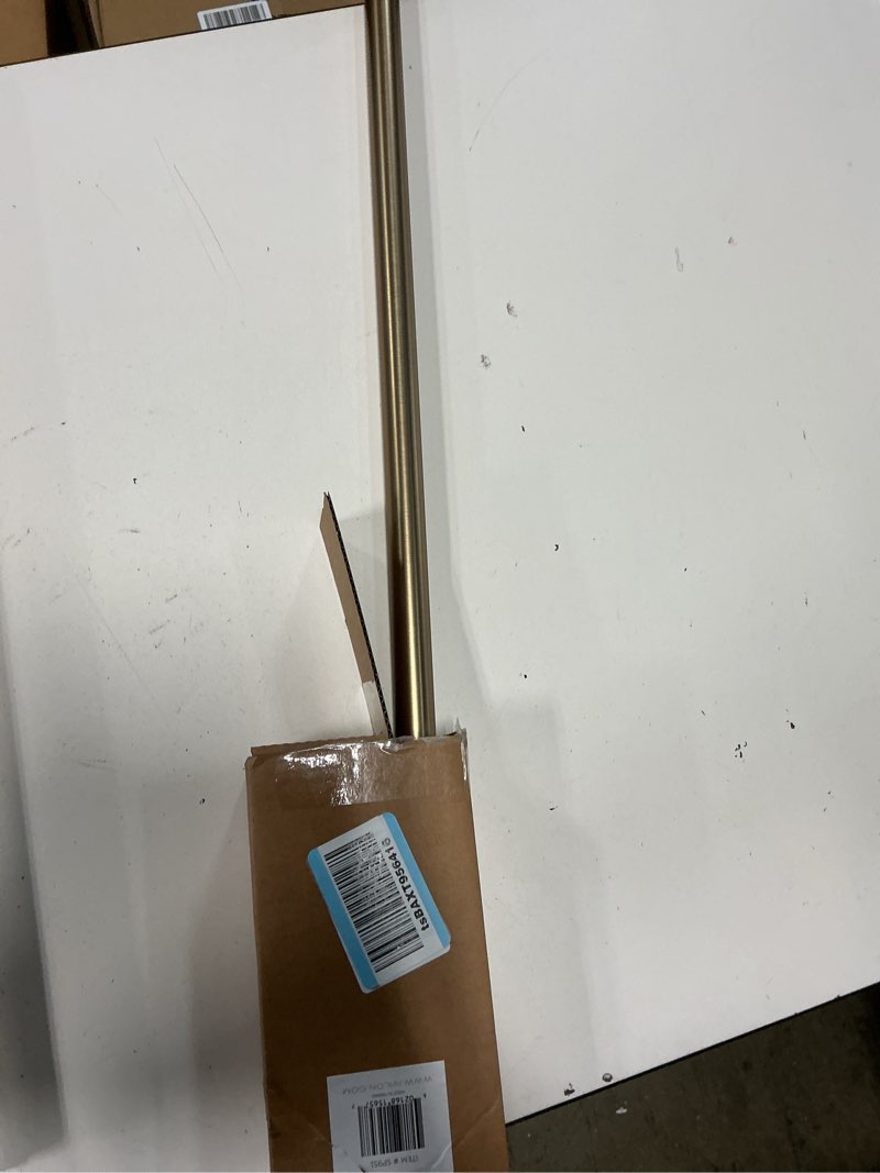 Condition photo showing Good Condition for ivilon drapery treatment window curtain rod - acrylic ball 1 inch pole. 48 to 86 inch. warm gold 48" to 86" warm gold