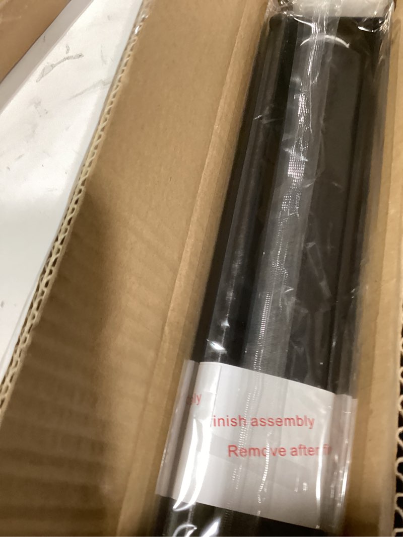 Condition photo showing New/Like New for cordless blackout roller shades for windows & doors (black, 20" w x 72" h) free-stop shades with valance, uv protection, thermal insulated window blinds for home, bedroom, office drill cordless-black 20"w x 72"h