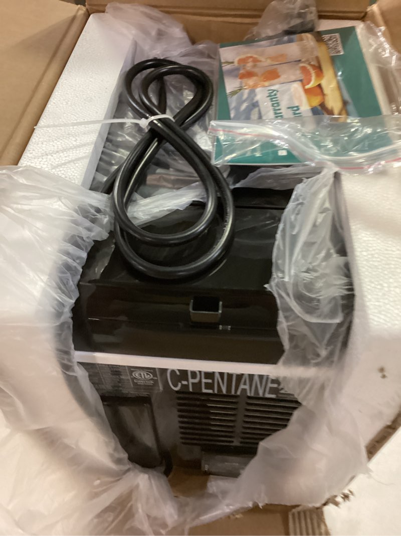 Condition photo showing Good Condition for Aeitto Nugget Ice Maker Countertop, 42lbs/24H Ice Machine with 1.5L Water Tank, Rapid Ice Release in 6 Mins, Self-Cleaning Pebble Ice Maker with Basket and Scoop for Home Office RV and Party, Black